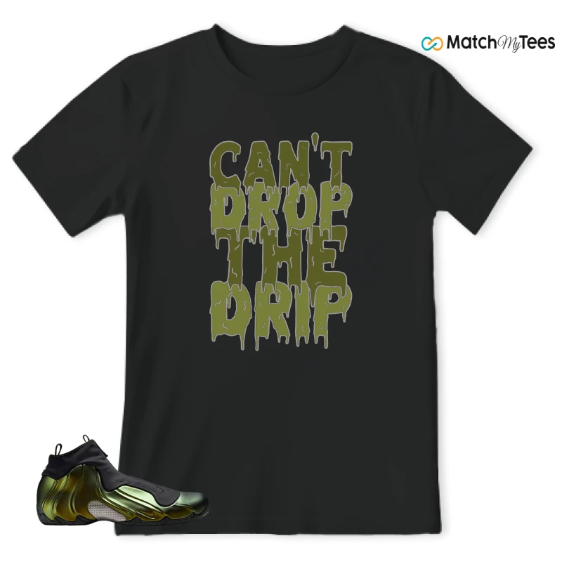 NIKE AIR FLIGHTPOSITE BLACK METALLIC GOLD SNEAKER Matching Tees t-shirt