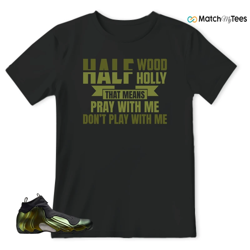 NIKE AIR FLIGHTPOSITE BLACK METALLIC GOLD SNEAKER Matching Tees t-shirt