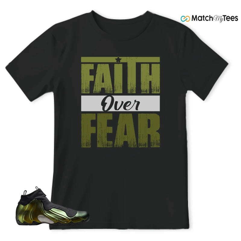 NIKE AIR FLIGHTPOSITE BLACK METALLIC GOLD SNEAKER Matching Tees t-shirt