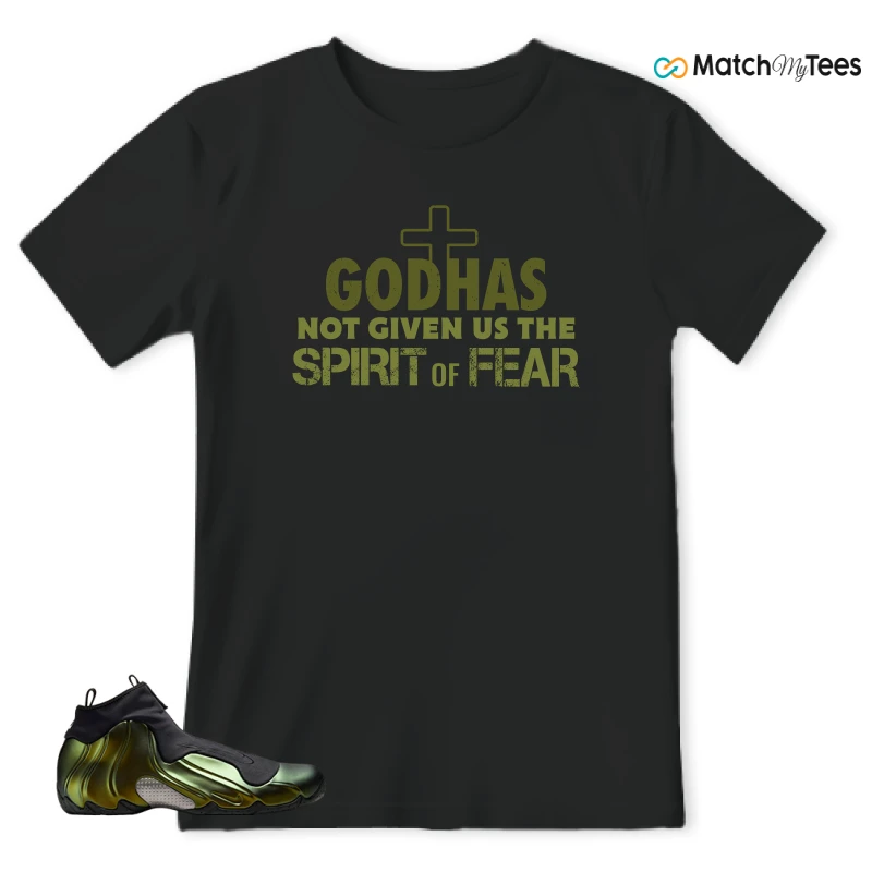 NIKE AIR FLIGHTPOSITE BLACK METALLIC GOLD SNEAKER Matching Tees t-shirt