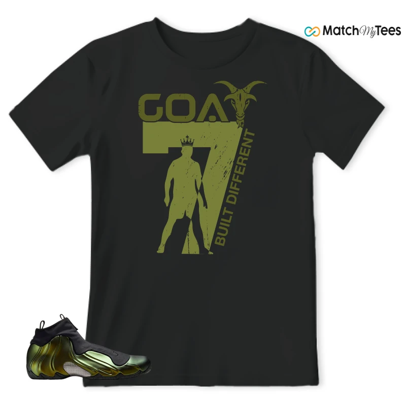 NIKE AIR FLIGHTPOSITE BLACK METALLIC GOLD SNEAKER Matching Tees t-shirt