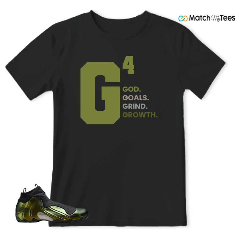 NIKE AIR FLIGHTPOSITE BLACK METALLIC GOLD SNEAKER Matching Tees t-shirt
