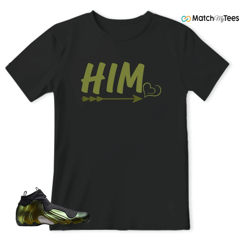 NIKE AIR FLIGHTPOSITE BLACK METALLIC GOLD SNEAKER Matching Tees t-shirt