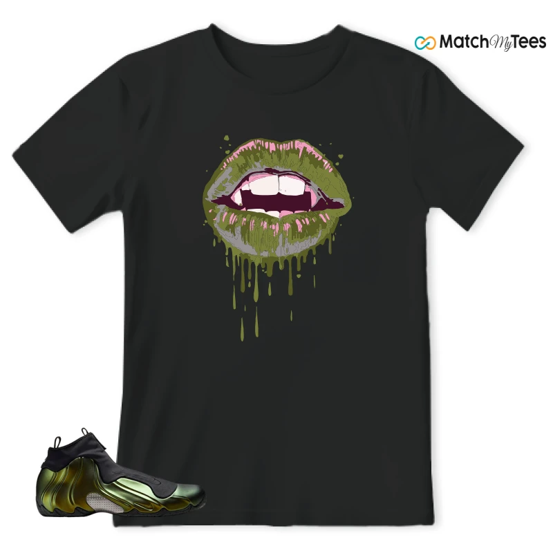 NIKE AIR FLIGHTPOSITE BLACK METALLIC GOLD SNEAKER Matching Tees t-shirt