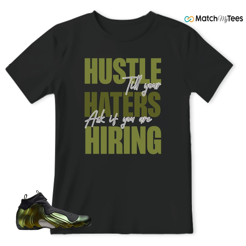 NIKE AIR FLIGHTPOSITE BLACK METALLIC GOLD SNEAKER Matching Tees t-shirt