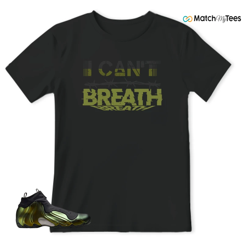 NIKE AIR FLIGHTPOSITE BLACK METALLIC GOLD SNEAKER Matching Tees t-shirt