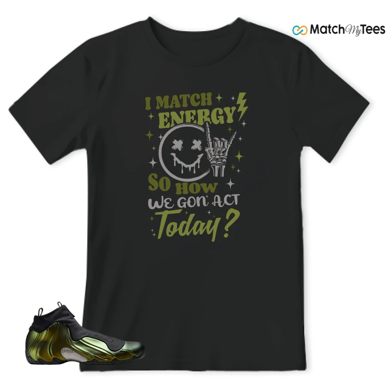 NIKE AIR FLIGHTPOSITE BLACK METALLIC GOLD SNEAKER Matching Tees t-shirt