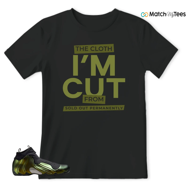 NIKE AIR FLIGHTPOSITE BLACK METALLIC GOLD SNEAKER Matching Tees t-shirt