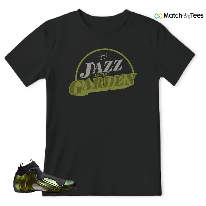 NIKE AIR FLIGHTPOSITE BLACK METALLIC GOLD SNEAKER Matching Tees t-shirt
