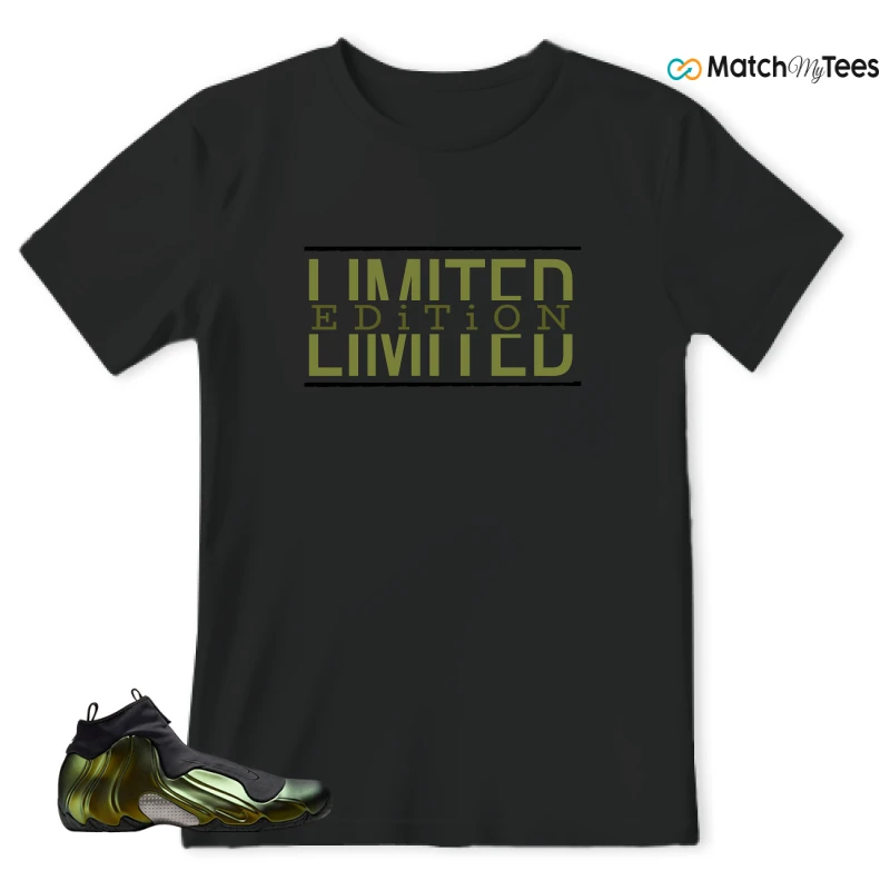 NIKE AIR FLIGHTPOSITE BLACK METALLIC GOLD SNEAKER Matching Tees t-shirt