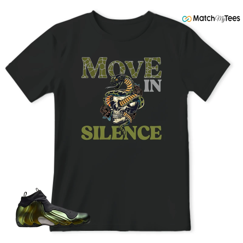 NIKE AIR FLIGHTPOSITE BLACK METALLIC GOLD SNEAKER Matching Tees T-shirt for Men