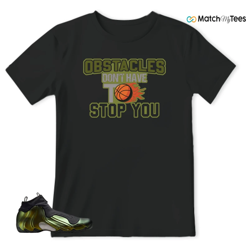 NIKE AIR FLIGHTPOSITE BLACK METALLIC GOLD SNEAKER Matching Tees t-shirt