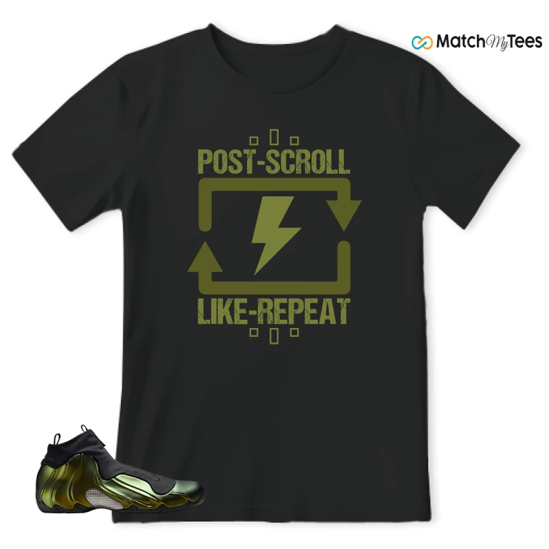 NIKE AIR FLIGHTPOSITE BLACK METALLIC GOLD SNEAKER Matching Tees t-shirt
