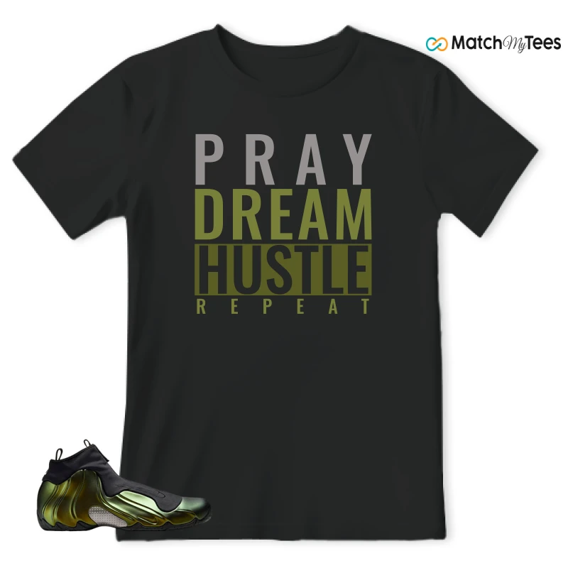NIKE AIR FLIGHTPOSITE BLACK METALLIC GOLD SNEAKER Matching Tees t-shirt