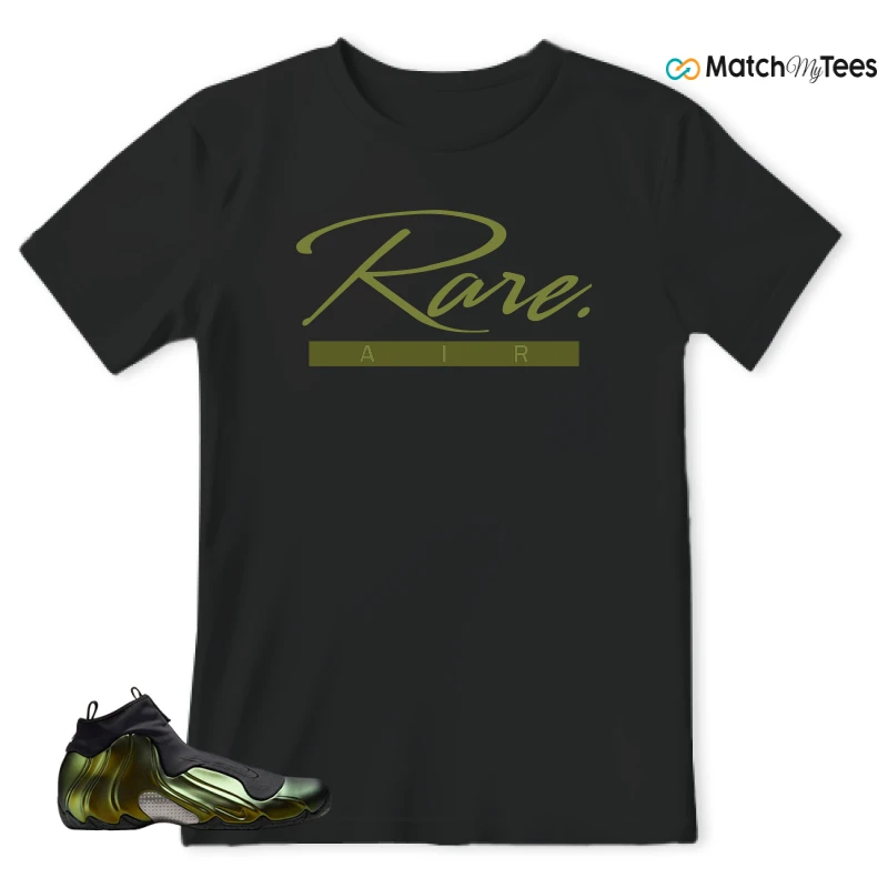 NIKE AIR FLIGHTPOSITE BLACK METALLIC GOLD SNEAKER Matching Tees t-shirt