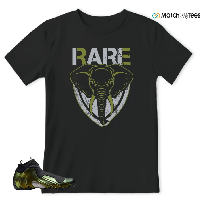 NIKE AIR FLIGHTPOSITE BLACK METALLIC GOLD SNEAKER Matching Tees T-shirt for Men