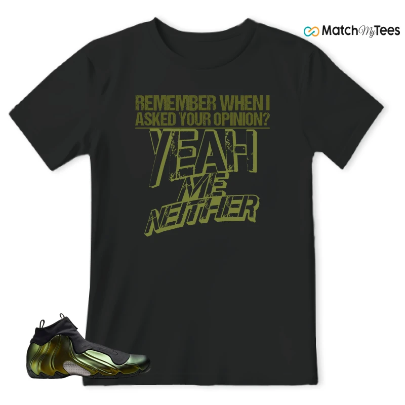 NIKE AIR FLIGHTPOSITE BLACK METALLIC GOLD SNEAKER Matching Tees t-shirt