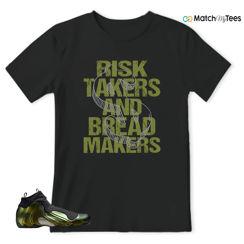 NIKE AIR FLIGHTPOSITE BLACK METALLIC GOLD SNEAKER Matching Tees t-shirt