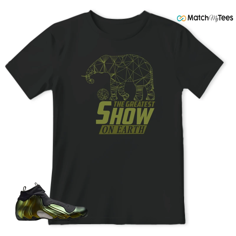 NIKE AIR FLIGHTPOSITE BLACK METALLIC GOLD SNEAKER Matching Tees t-shirt