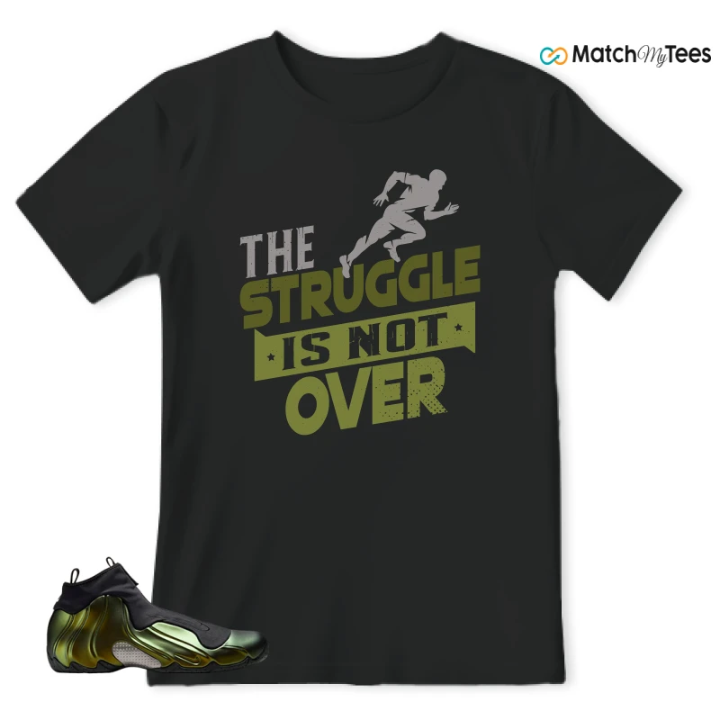 NIKE AIR FLIGHTPOSITE BLACK METALLIC GOLD SNEAKER Matching Tees t-shirt