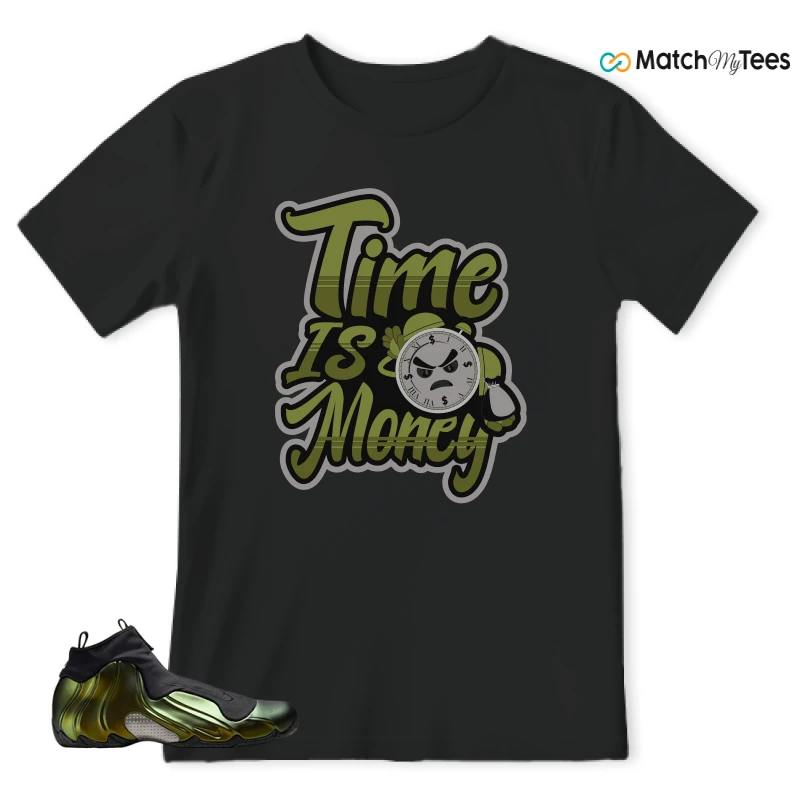 NIKE AIR FLIGHTPOSITE BLACK METALLIC GOLD SNEAKER Matching Tees t-shirt