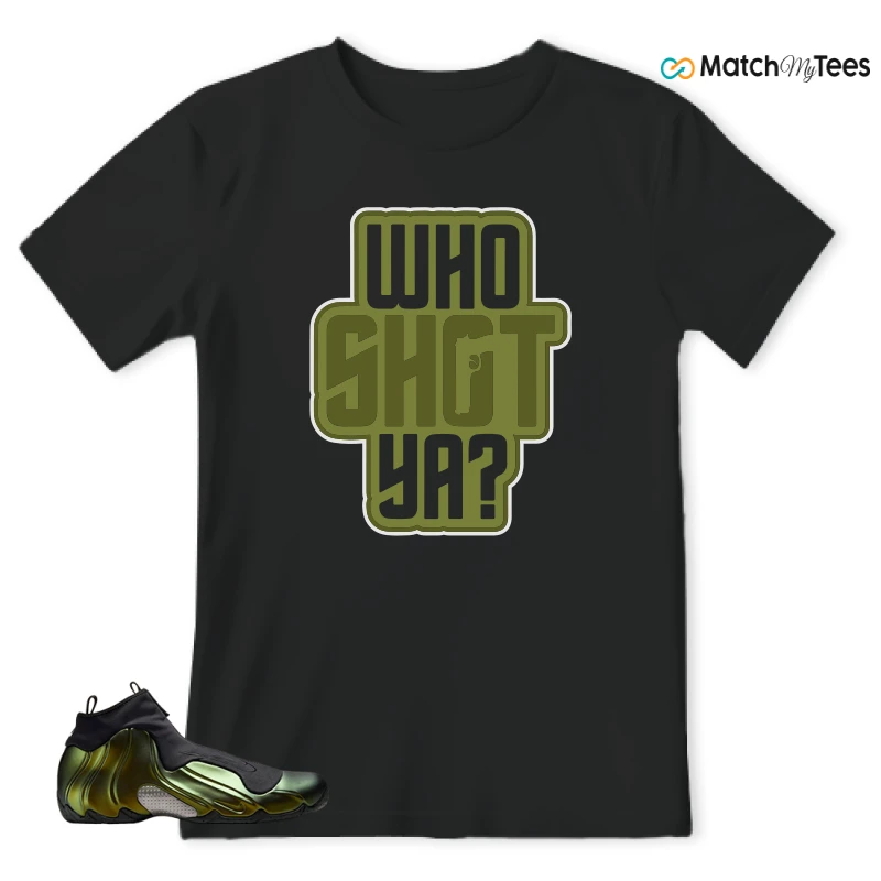 NIKE AIR FLIGHTPOSITE BLACK METALLIC GOLD SNEAKER Matching Tees t-shirt