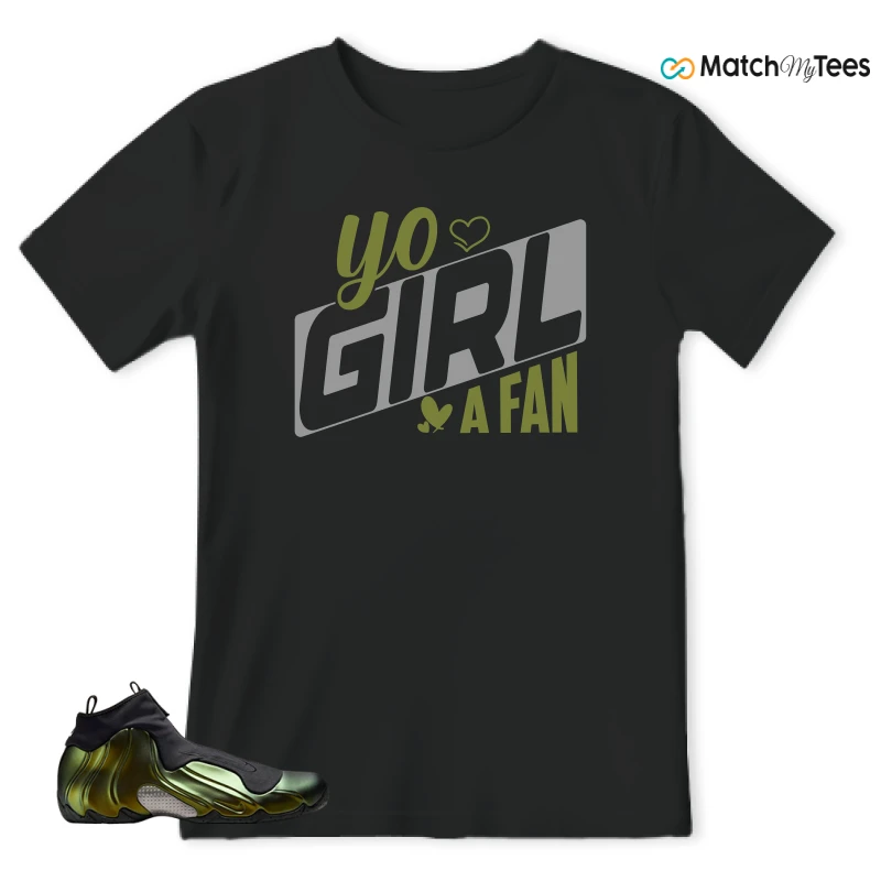 NIKE AIR FLIGHTPOSITE BLACK METALLIC GOLD SNEAKER Matching Tees t-shirt