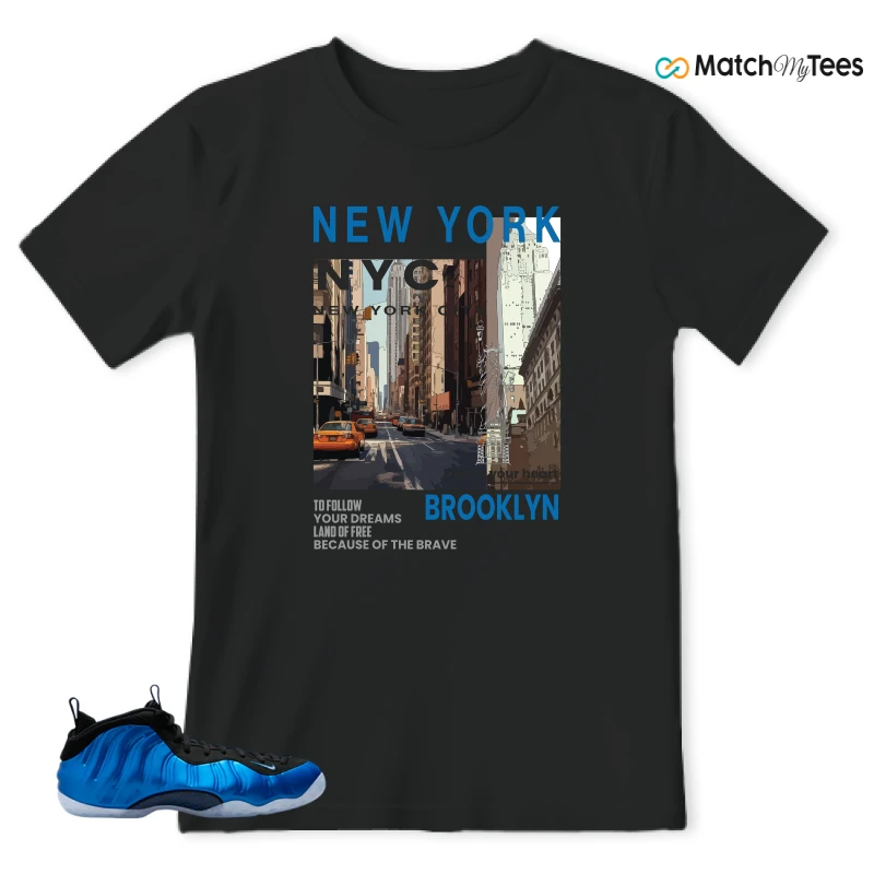 NIKE AIR FOAMPOSITE ONE ROYAL 2024 SNEAKER Matching Tees T-shirt for Men