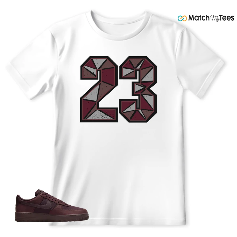 NIKE AIR FORCE 1 07 BURGUNDY CRUSH SNEAKER Matching Tees t-shirt