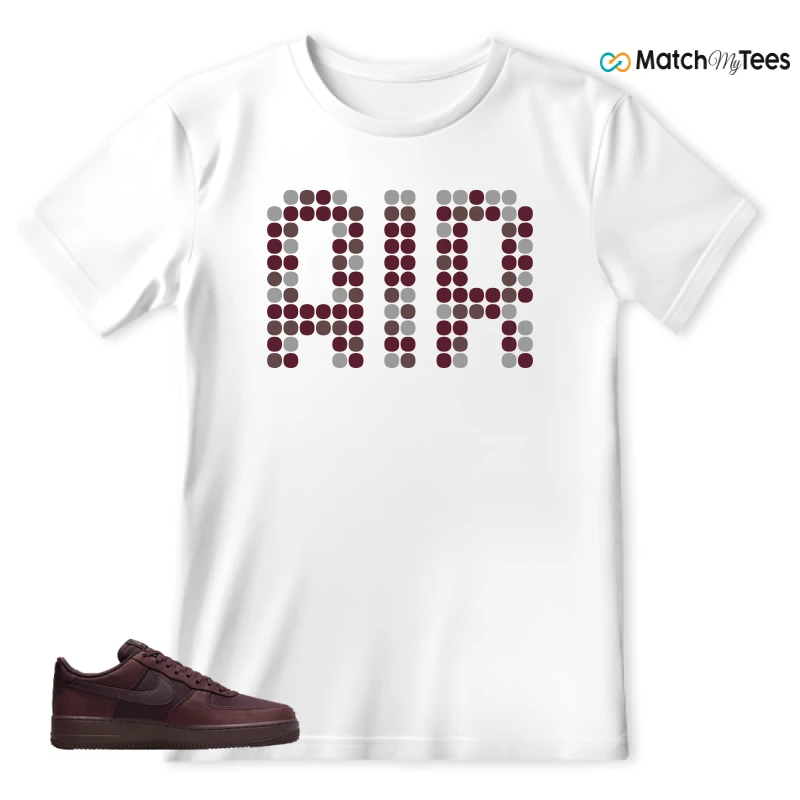 NIKE AIR FORCE 1 07 BURGUNDY CRUSH SNEAKER Matching Tees t-shirt