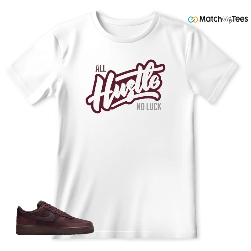 NIKE AIR FORCE 1 07 BURGUNDY CRUSH SNEAKER Matching Tees t-shirt