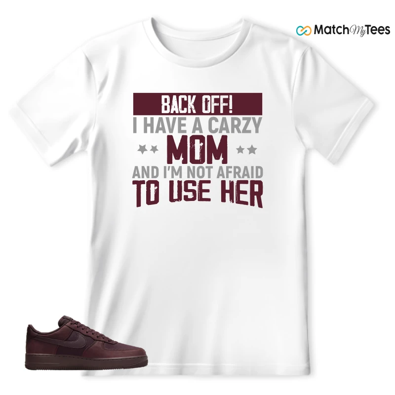 NIKE AIR FORCE 1 07 BURGUNDY CRUSH SNEAKER Matching Tees t-shirt