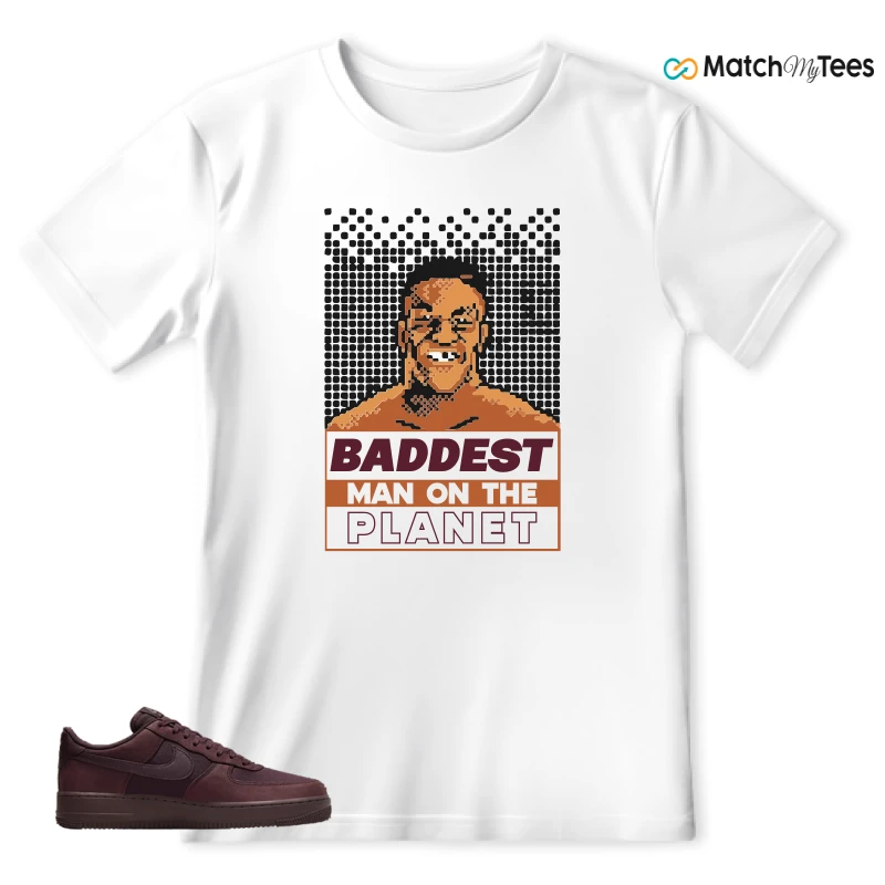 NIKE AIR FORCE 1 07 BURGUNDY CRUSH SNEAKER Matching Tees t-shirt