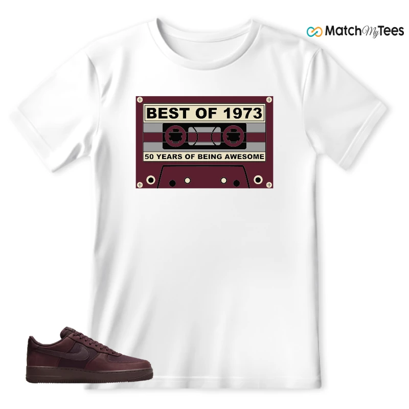 NIKE AIR FORCE 1 07 BURGUNDY CRUSH SNEAKER Matching Tees t-shirt