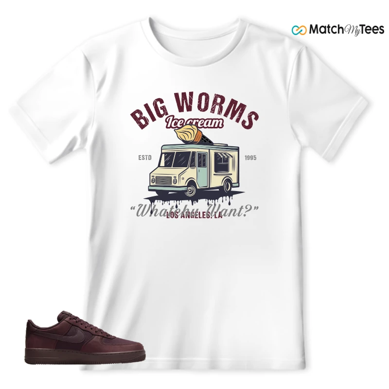 NIKE AIR FORCE 1 07 BURGUNDY CRUSH SNEAKER Matching Tees t-shirt