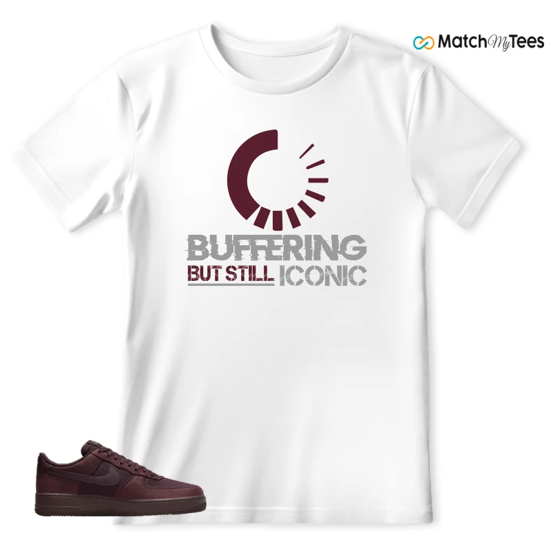 NIKE AIR FORCE 1 07 BURGUNDY CRUSH SNEAKER Matching Tees t-shirt
