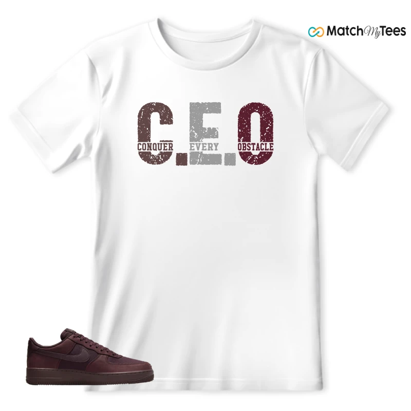 NIKE AIR FORCE 1 07 BURGUNDY CRUSH SNEAKER Matching Tees t-shirt