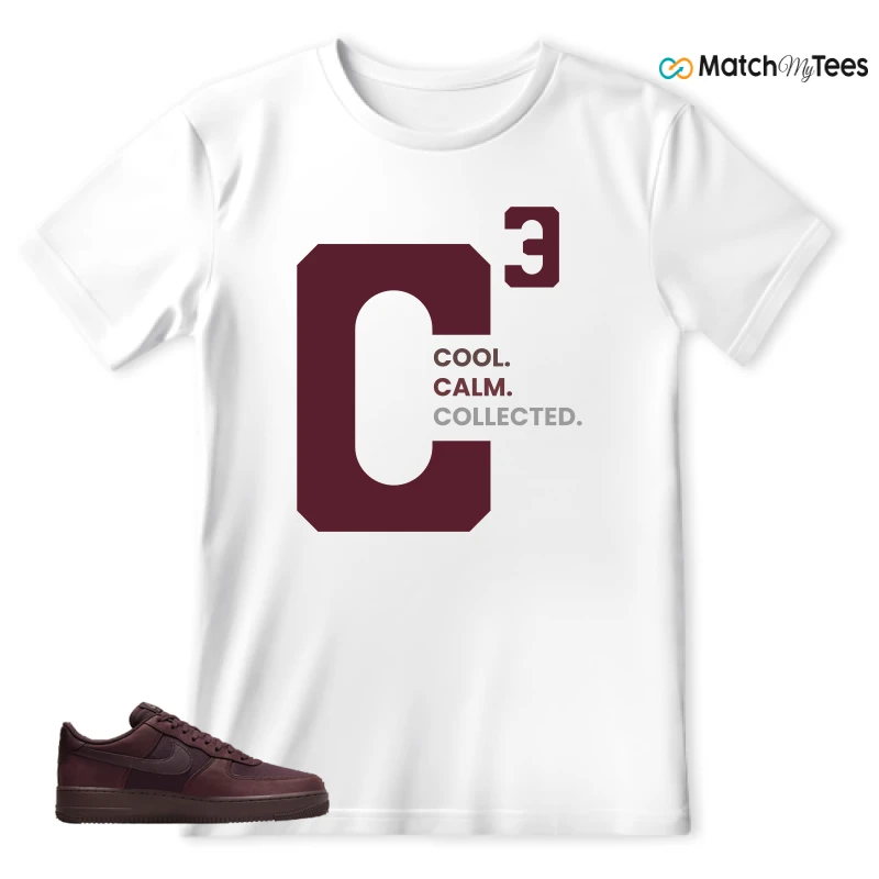 NIKE AIR FORCE 1 07 BURGUNDY CRUSH SNEAKER Matching Tees t-shirt