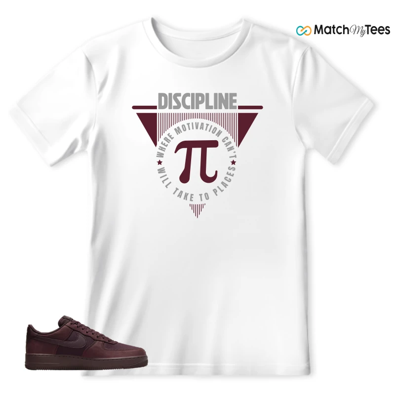 NIKE AIR FORCE 1 07 BURGUNDY CRUSH SNEAKER Matching Tees t-shirt