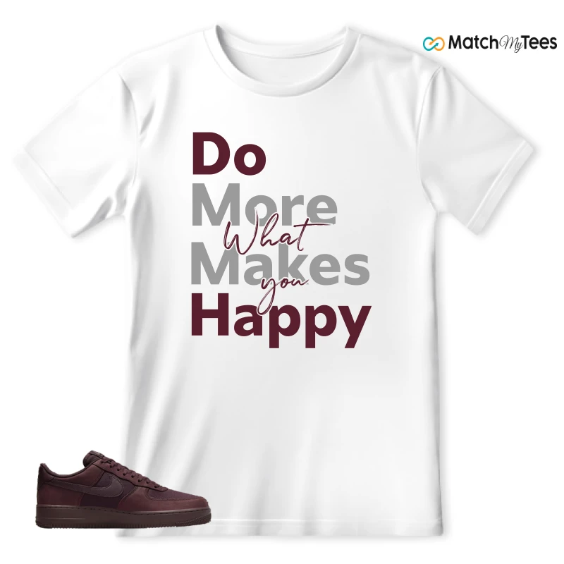 NIKE AIR FORCE 1 07 BURGUNDY CRUSH SNEAKER Matching Tees t-shirt
