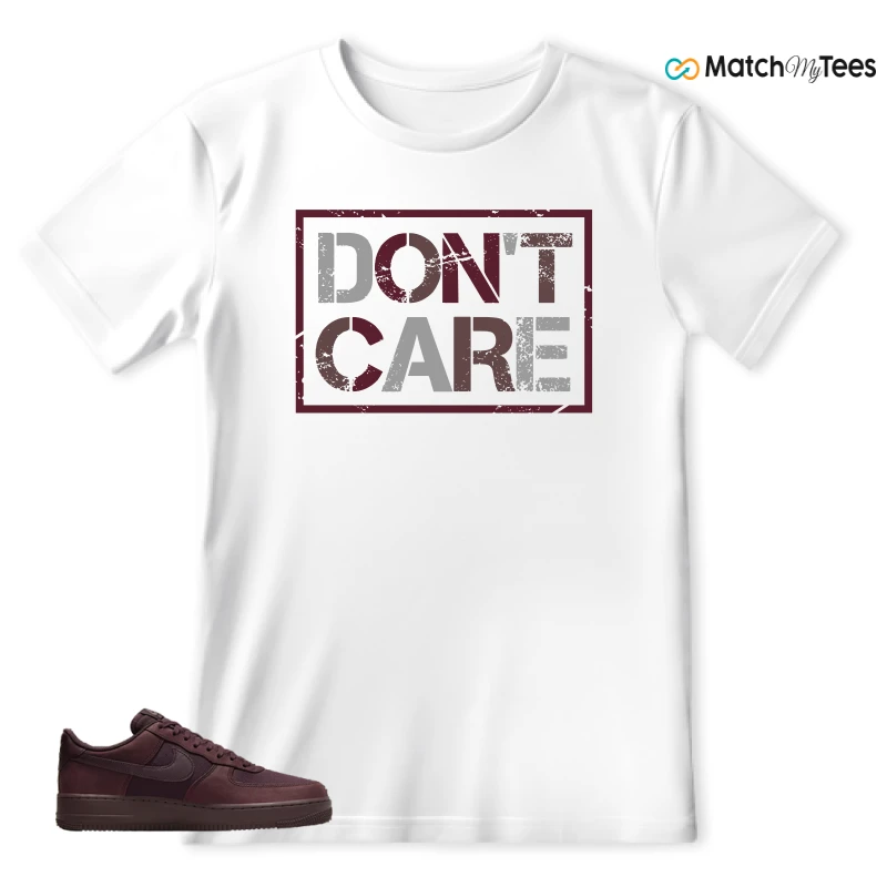NIKE AIR FORCE 1 07 BURGUNDY CRUSH SNEAKER Matching Tees t-shirt
