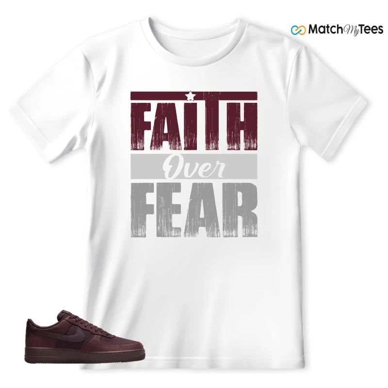 NIKE AIR FORCE 1 07 BURGUNDY CRUSH SNEAKER Matching Tees t-shirt