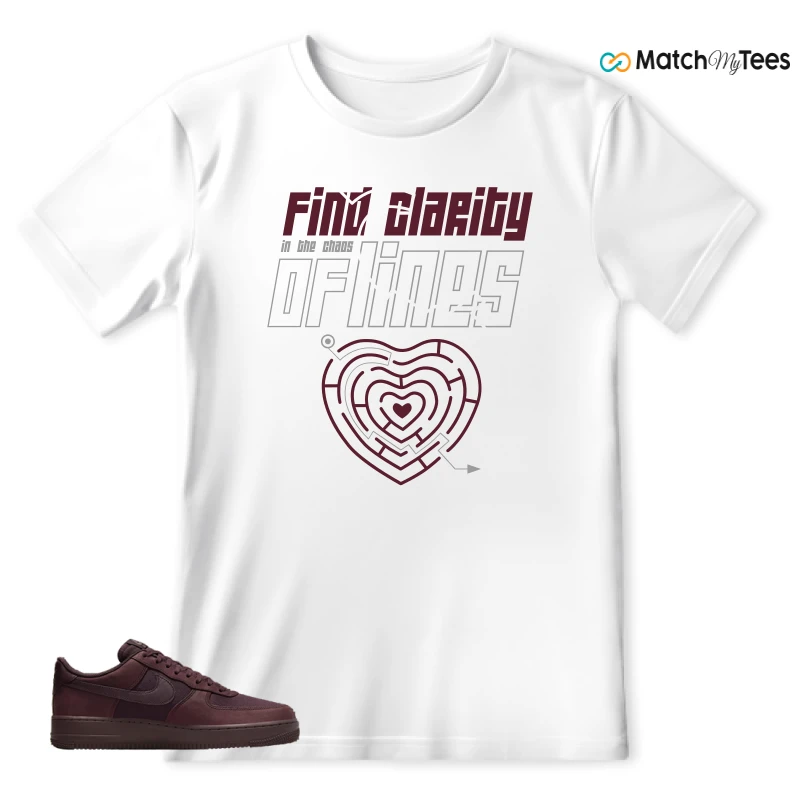 NIKE AIR FORCE 1 07 BURGUNDY CRUSH SNEAKER Matching Tees t-shirt