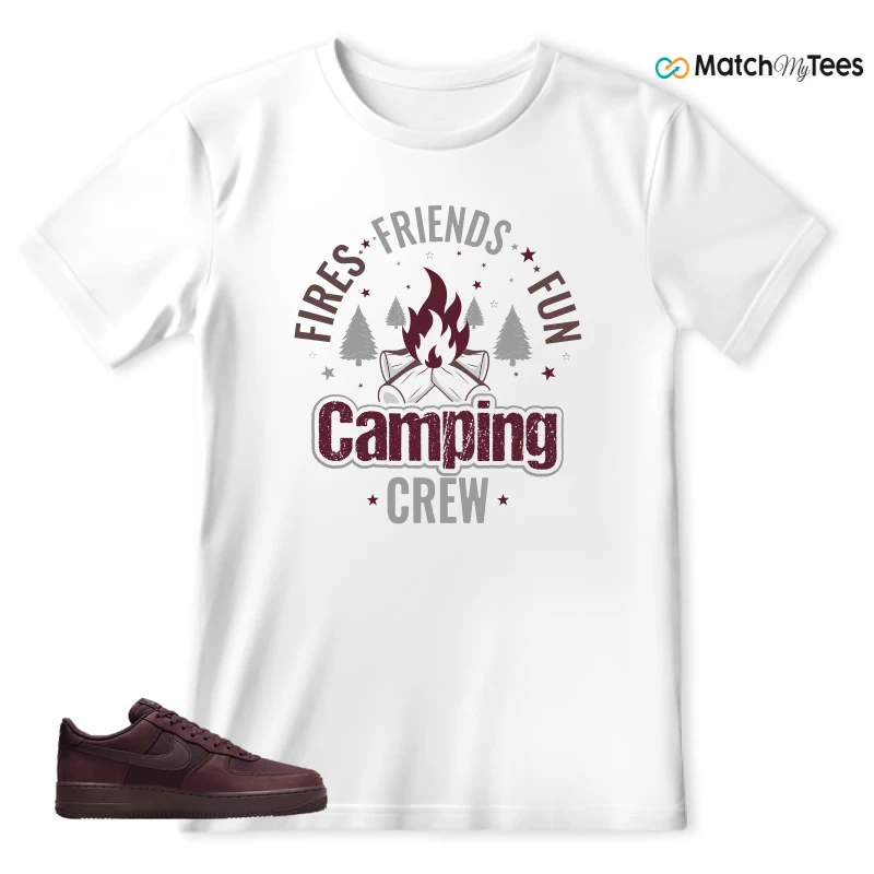 NIKE AIR FORCE 1 07 BURGUNDY CRUSH SNEAKER Matching Tees t-shirt