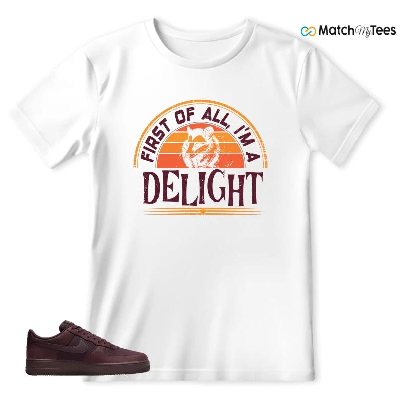 NIKE AIR FORCE 1 07 BURGUNDY CRUSH SNEAKER Matching Tees t-shirt