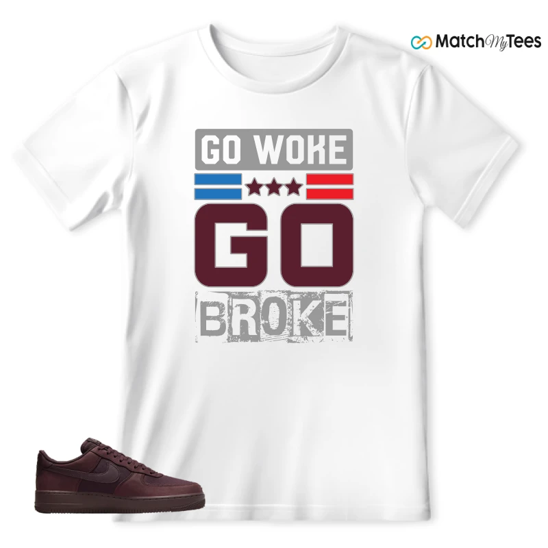 NIKE AIR FORCE 1 07 BURGUNDY CRUSH SNEAKER Matching Tees t-shirt