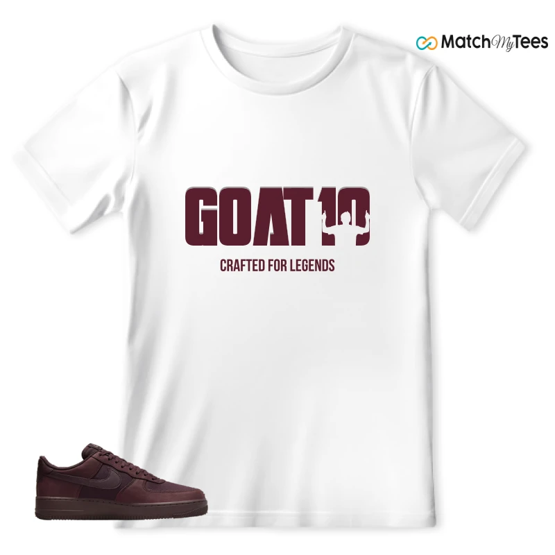 NIKE AIR FORCE 1 07 BURGUNDY CRUSH SNEAKER Matching Tees t-shirt