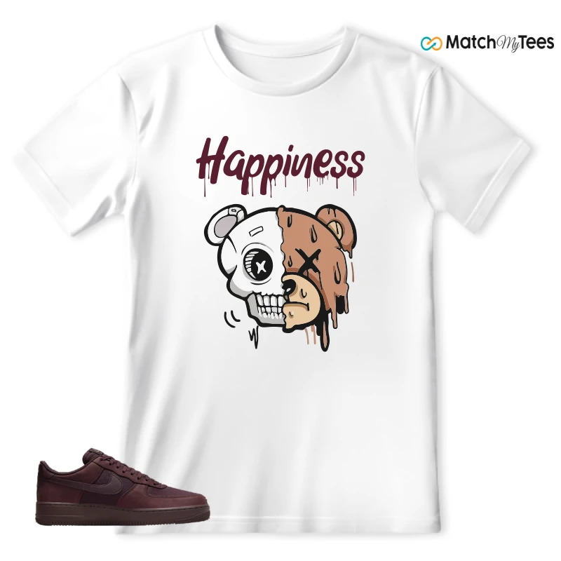 NIKE AIR FORCE 1 07 BURGUNDY CRUSH SNEAKER Matching Tees t-shirt