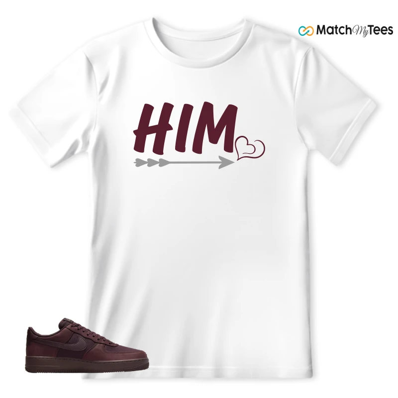 NIKE AIR FORCE 1 07 BURGUNDY CRUSH SNEAKER Matching Tees t-shirt