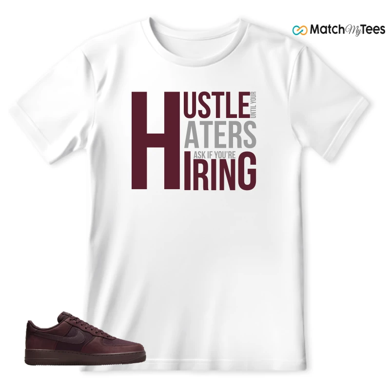 NIKE AIR FORCE 1 07 BURGUNDY CRUSH SNEAKER Matching Tees t-shirt